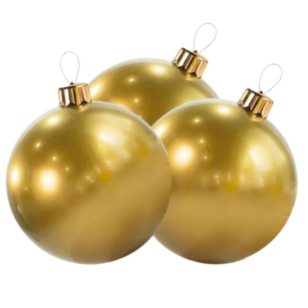 Mini (8") Vintage Gold Holiball Trio