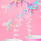 Pink Bow Straw Set