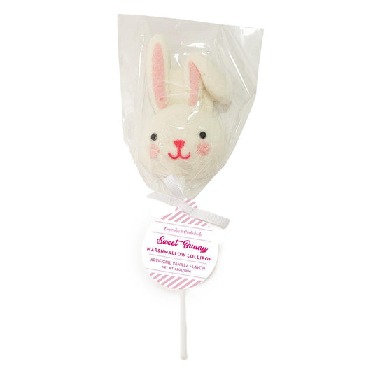 Vanilla Flavored Easter Bunny Marshmallow Lollipops