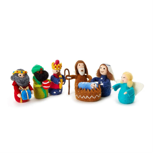 Hand-Crafted Felt Nativity Set in Gift Box