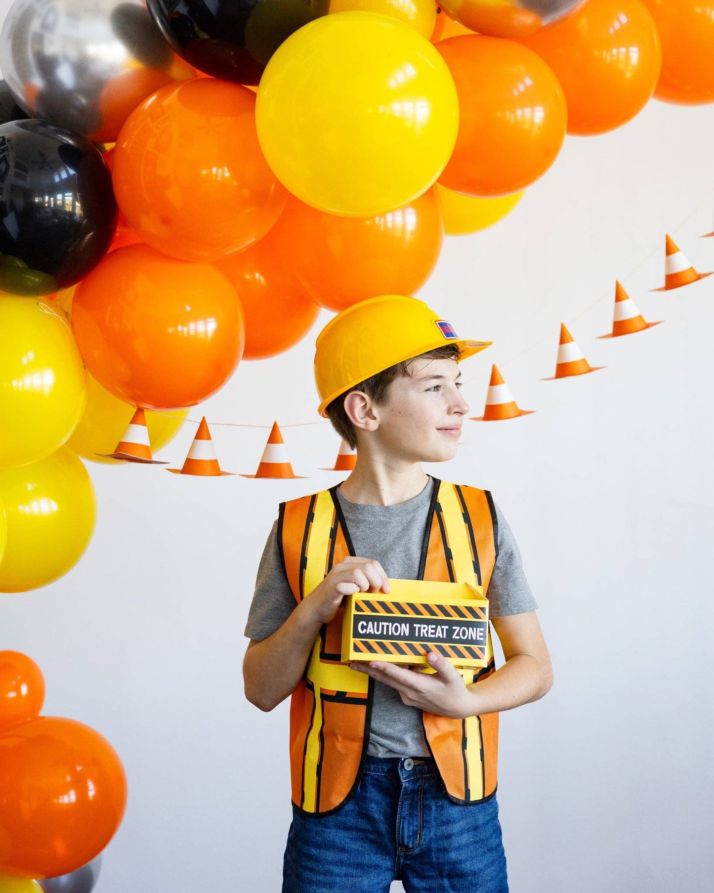 Construction Cone Party Banner