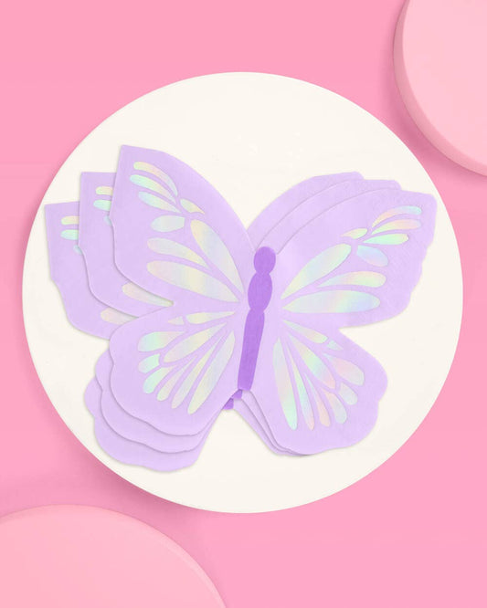 Purple Butterfly Napkins