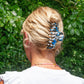 Large Blue, Black & White Hair Clip