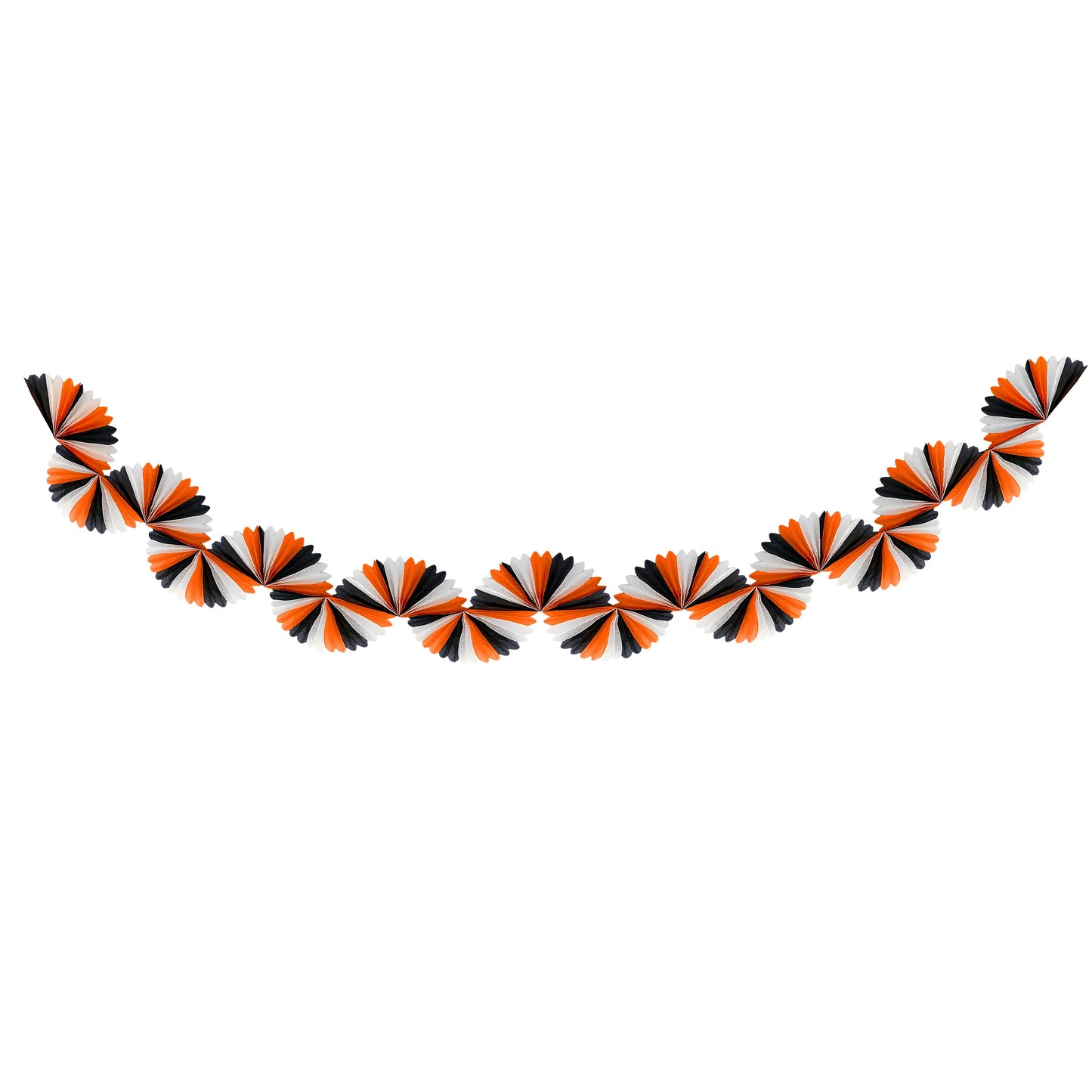 Honeycomb Garland: Black & Orange Stripe