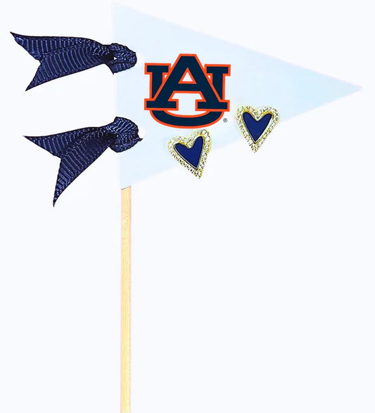 Auburn University Heart Earrings