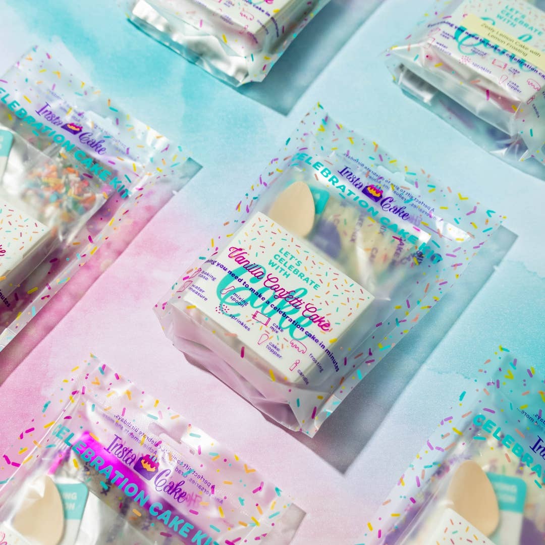 InstaCake Celebration Cake Kit: Vanilla Confetti