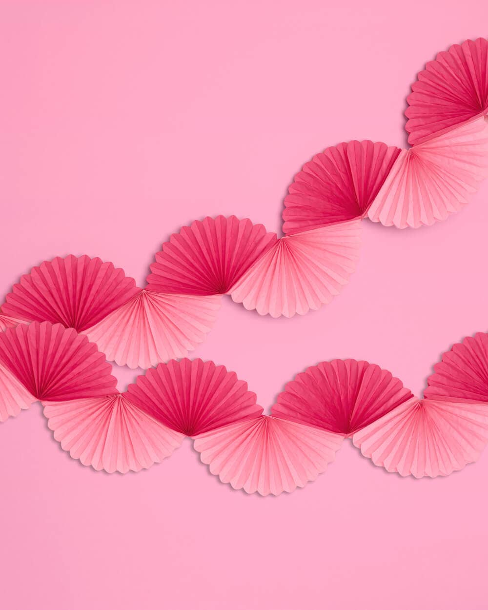 Pink Paper Fan Garland