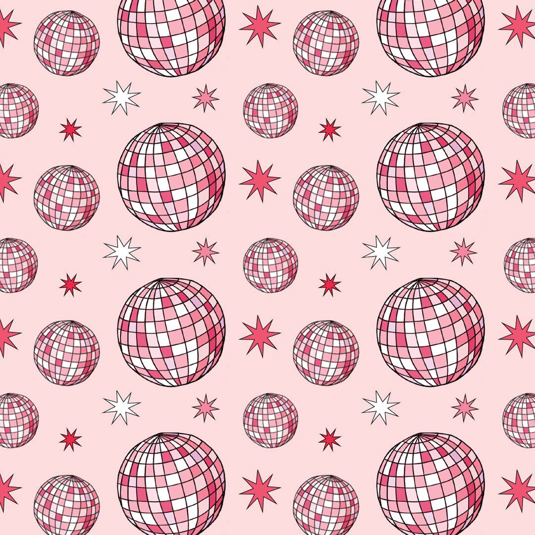 Pink Disco Christmas Wrapping Paper