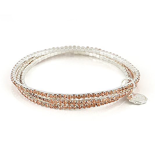 Hanson Bracelet Set: Peach/Silver