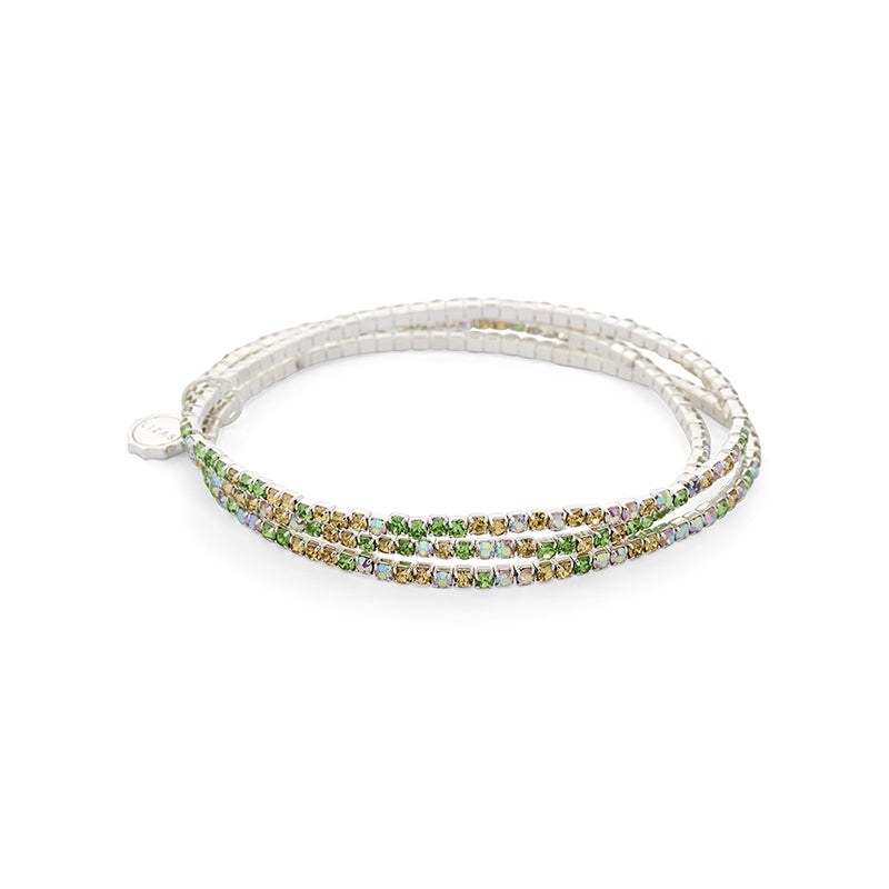 Hanson Bracelet Set: Green/Silver