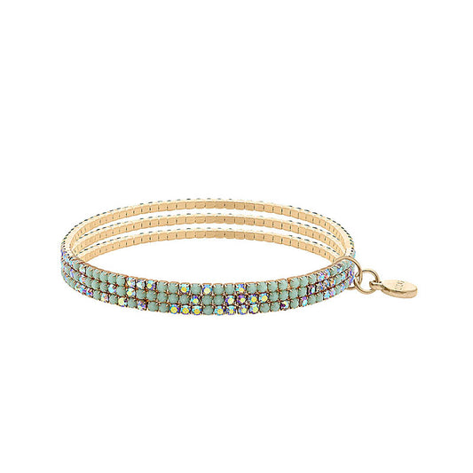 Hanson Bracelet Set: Mint/Gold