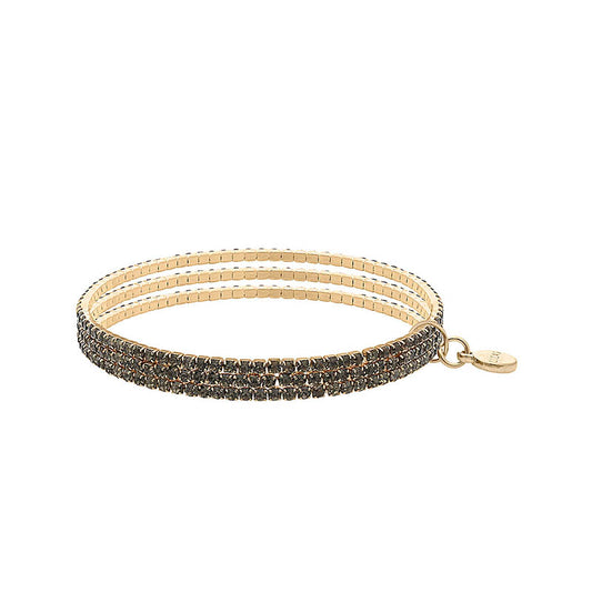 Hanson Bracelet Set: Black Diamond/Gold