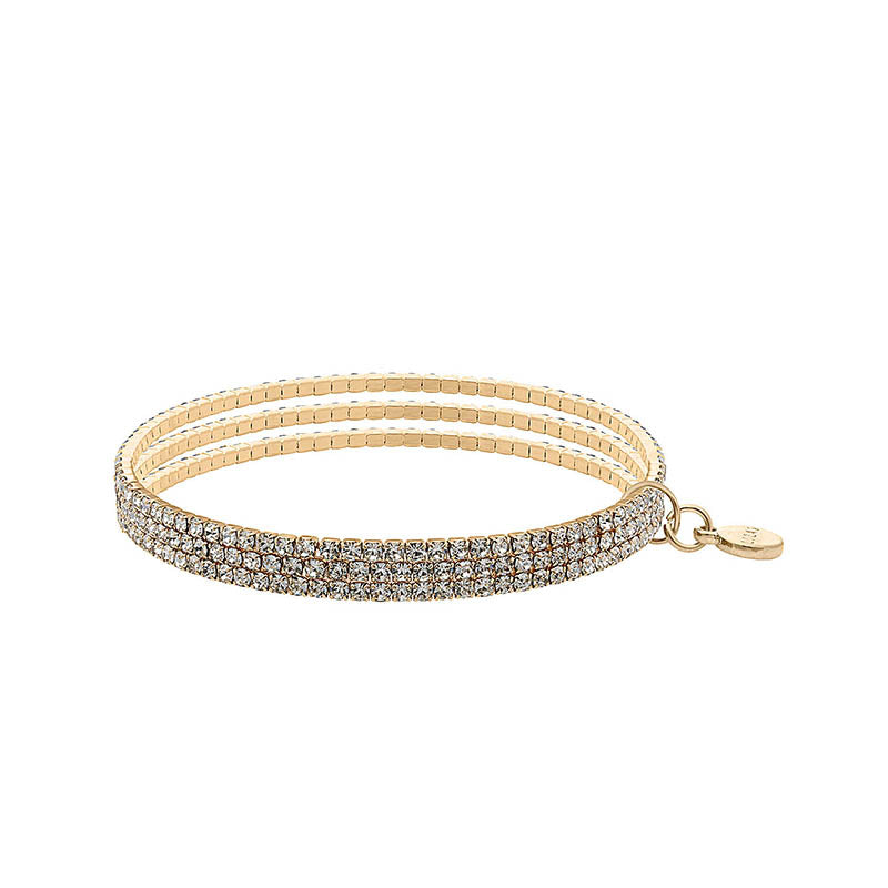 Hanson Bracelet Set: Crystal/Gold
