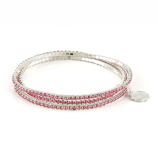 Hanson Bracelet Set: Rose Pink/Silver