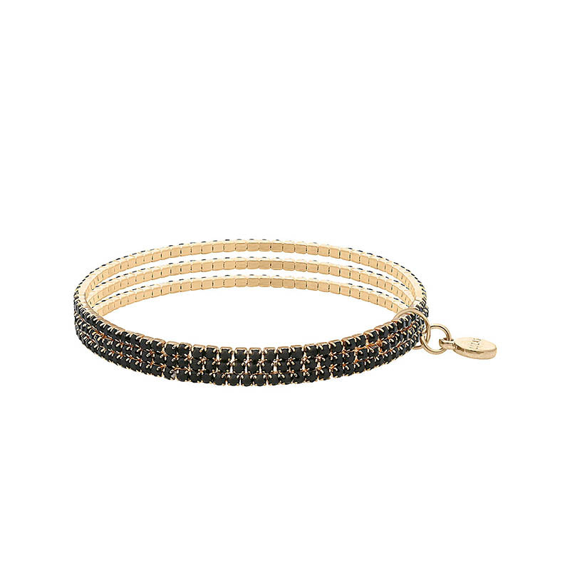 Hanson Bracelet Set: Jet Black/Gold