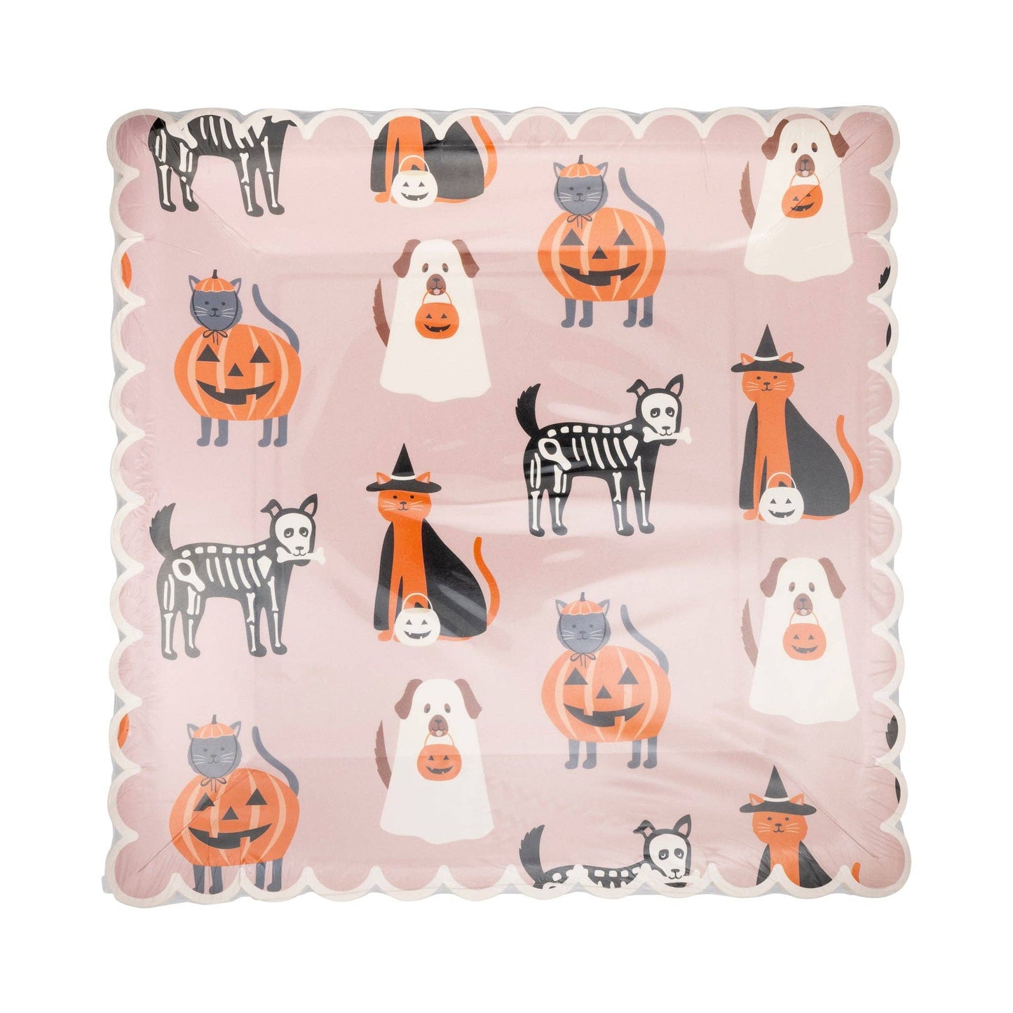 Costume Pets Plate Scalloped Square Plates