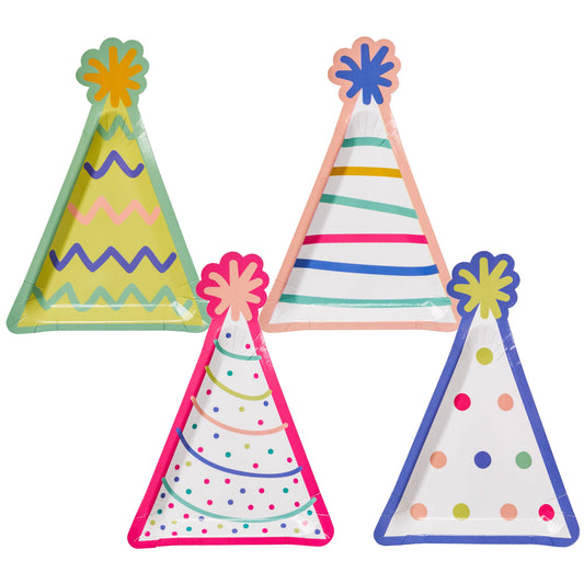 Die-Cut Salad Plate: Birthday Hats
