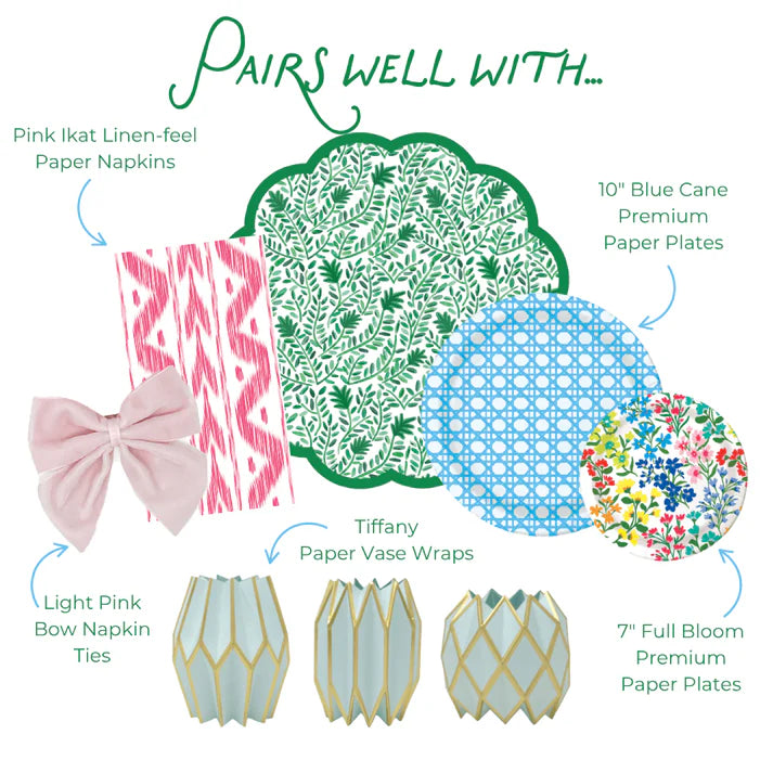 Blue Cane Paper Plates (Two Sizes Available)