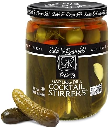 Tipsy Cocktail Stirrers (Pickle): Garlic & Dill (16 oz)