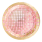 Pink & Gold Disco Ball Paper Plate