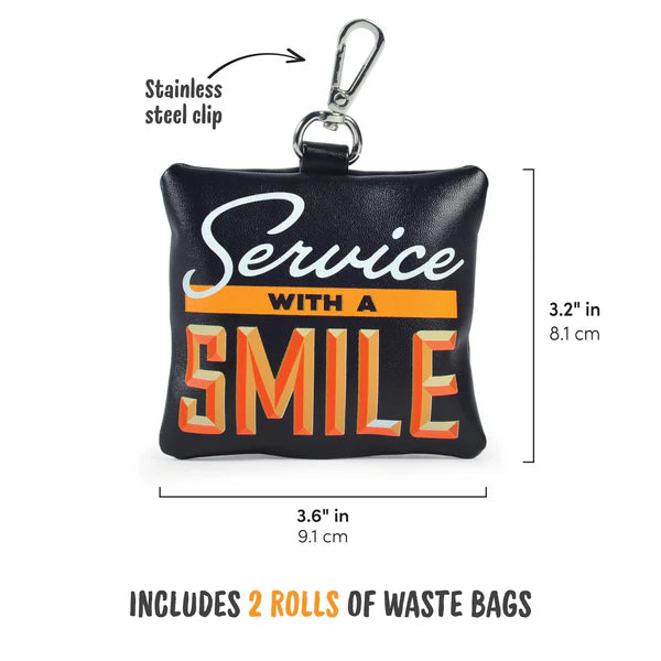 "Service With a Smile" Dog Walking Bag Holder