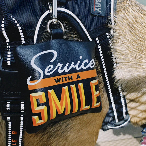 "Service With a Smile" Dog Walking Bag Holder