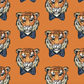 Tiger Wearing a Bow Tie Reversible Gift Wrap Sheets