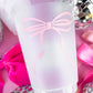 Pink Bow Frosted Cups