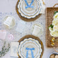 Blue Pembroke Flower Paper Disposable Dinner Napkin