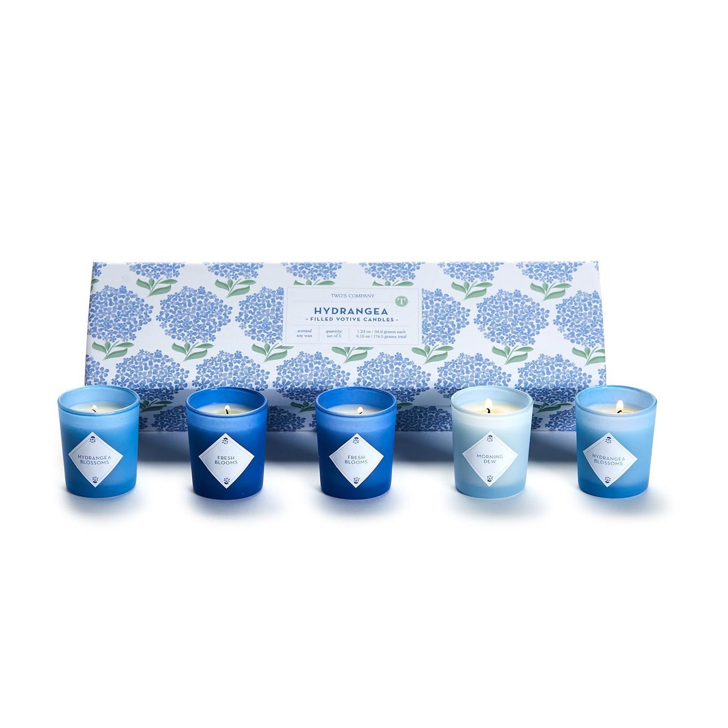 Hydrangea Scented Candles Gift Box (Set of 5)
