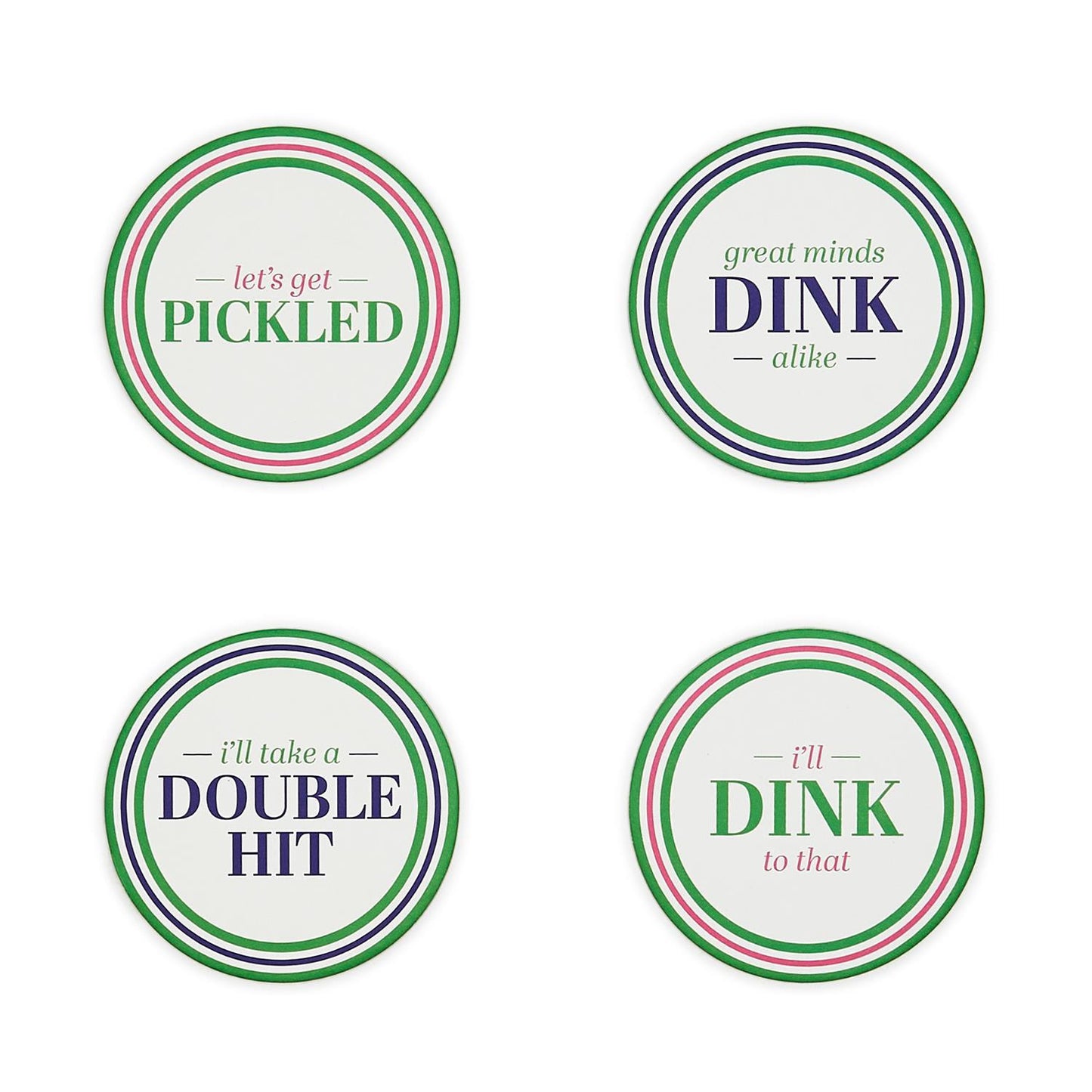 Pickleball Paper Coasters Gift Set