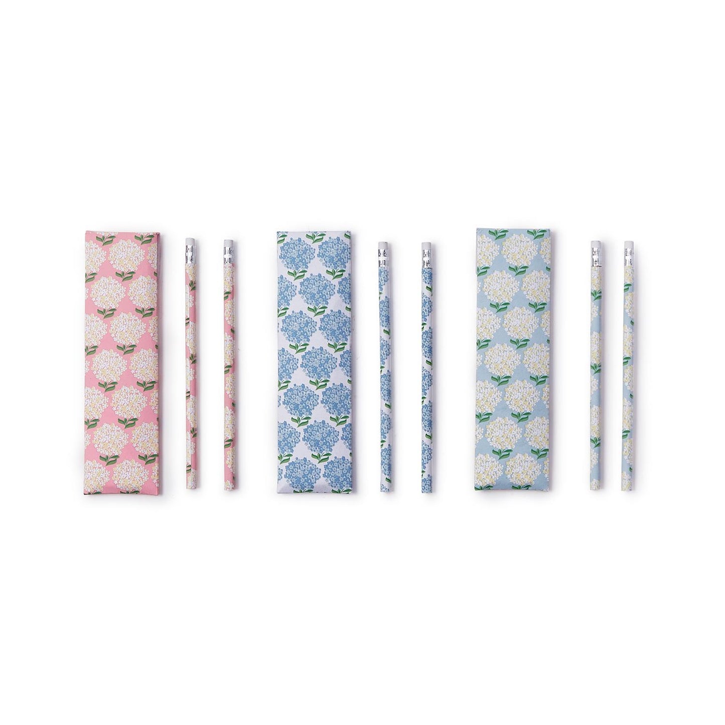 Hydrangea Print Pencil Sets (Multiple Options)