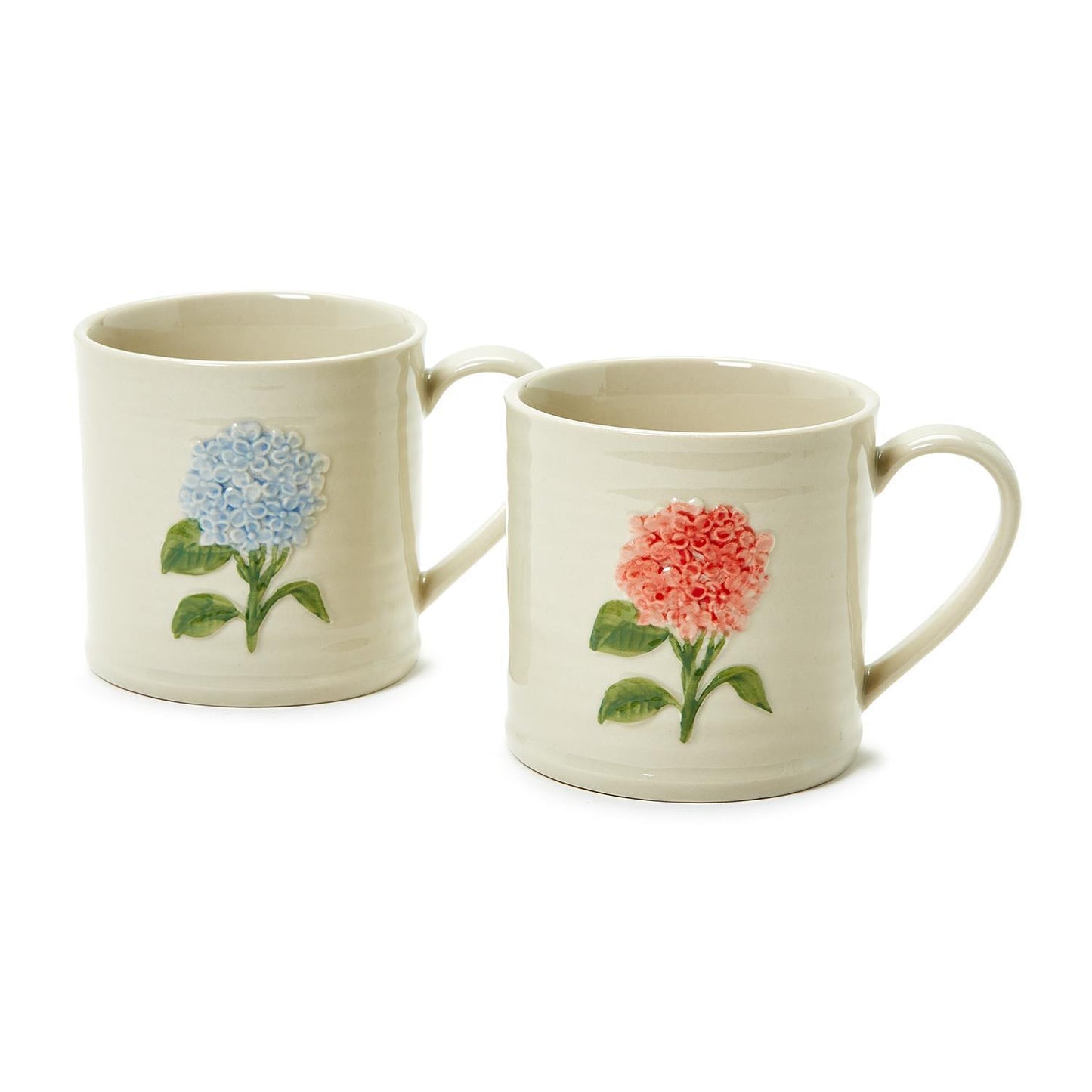 Hydrangea Mug with Embossed Hand-Painted Flower (Multiple Colors Available)
