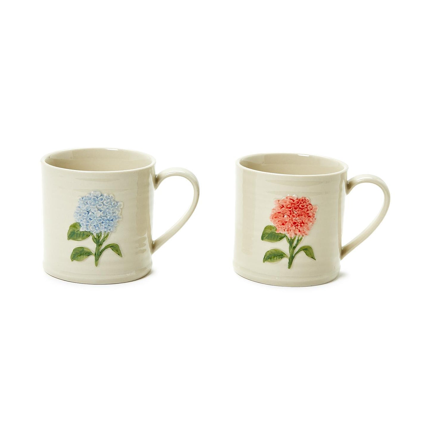 Hydrangea Mug with Embossed Hand-Painted Flower (Multiple Colors Available)