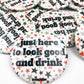 REBL Creative - Look Good & Drink Red/Black Stars - Game Day Button