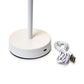 White Scalloped Edge LED Cordless Table Lamp