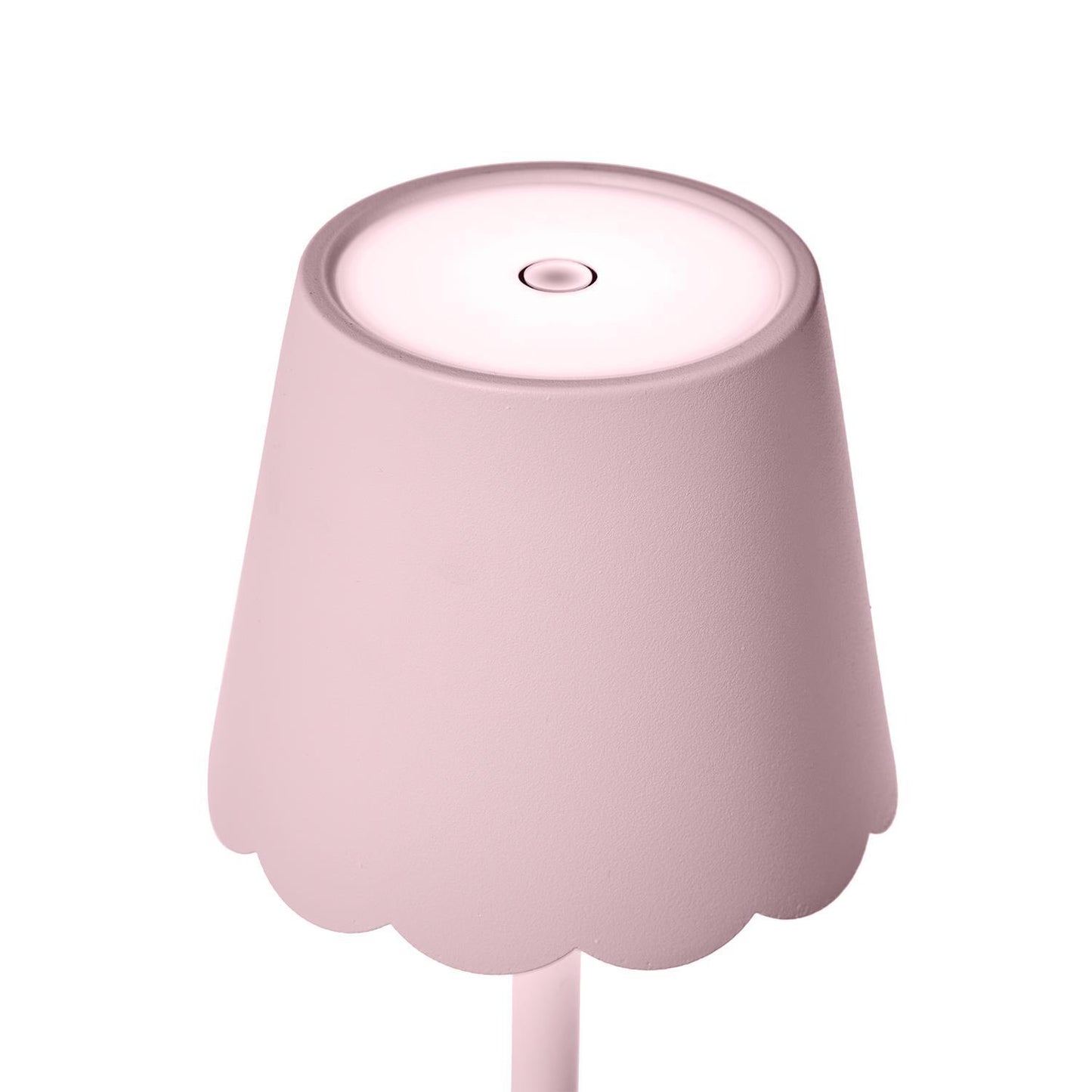 Pink Scalloped Edge LED Cordless Table Lamp