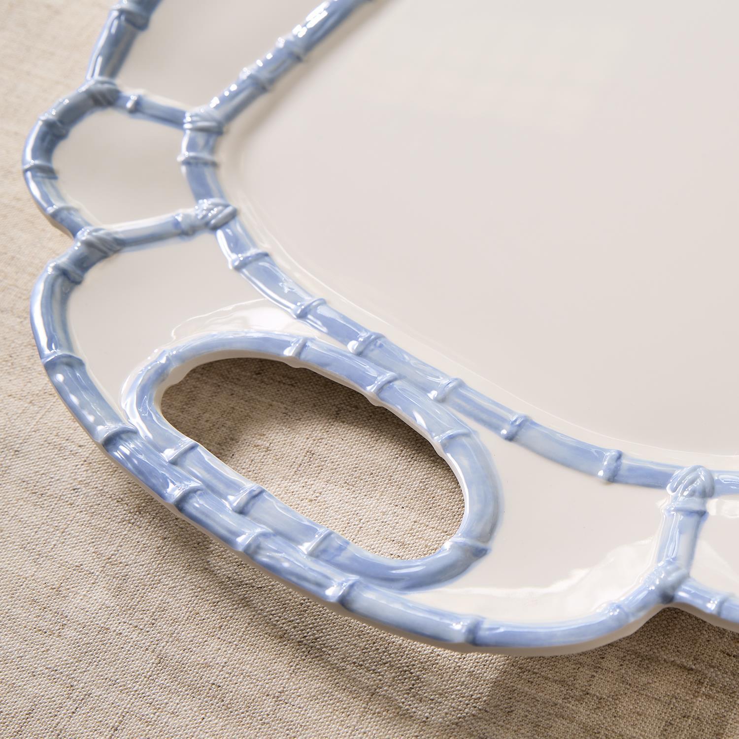French Blue Bamboo Touch Platter - Thumbnail 4