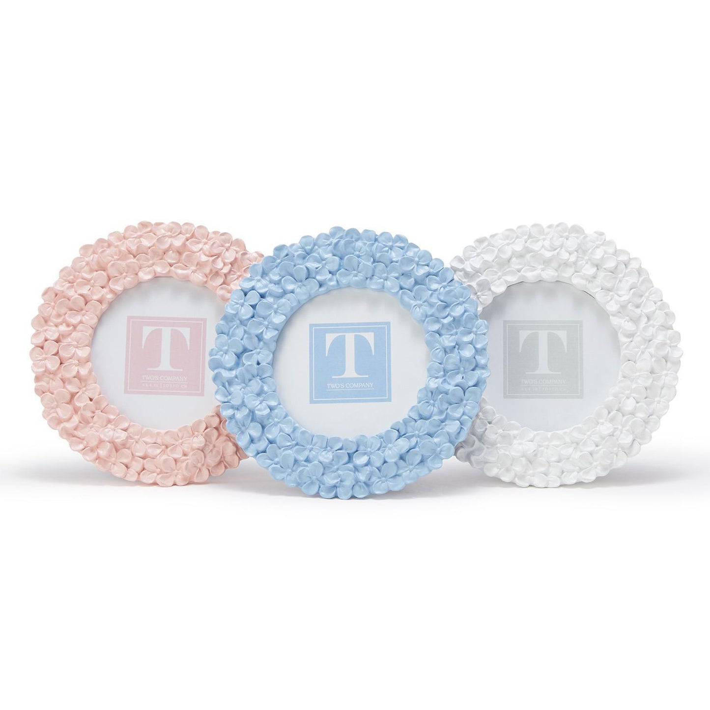 Hydrangea Round Photo Frame (Multiple Colors Available)