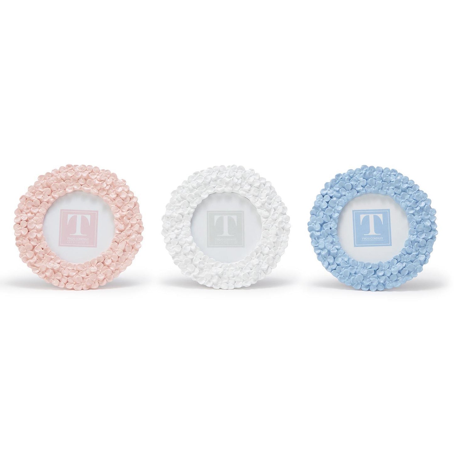 Hydrangea Round Photo Frame (Multiple Colors Available)