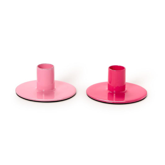 Pink Metal Taper Holders (Multiple Colors Available)