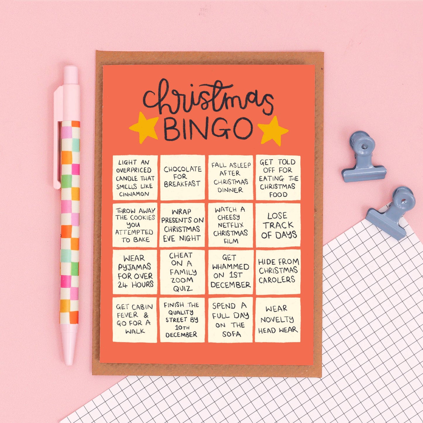 Christmas Bingo Greeting Card