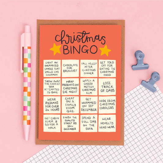 Christmas Bingo Greeting Card