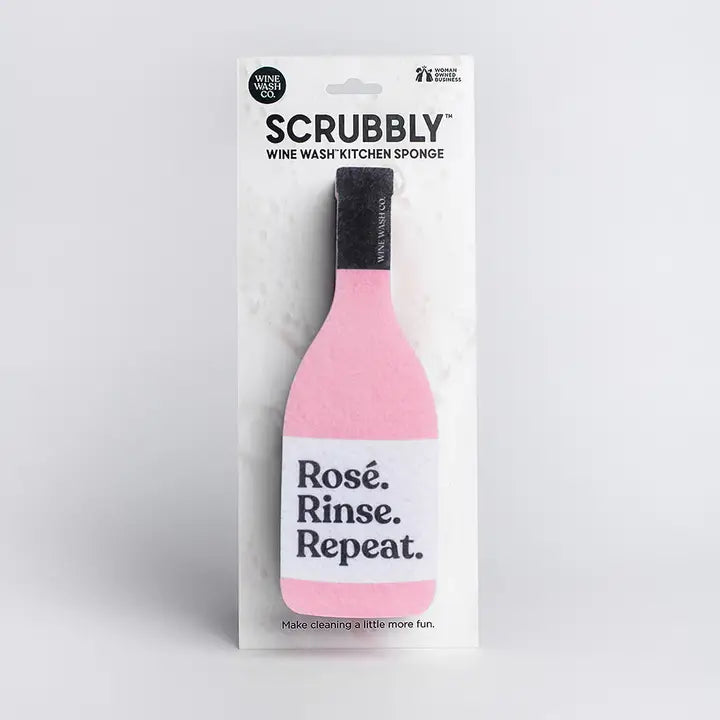 "Rosé Rinse Repeat" Scrubbly™ Kitchen Sponge