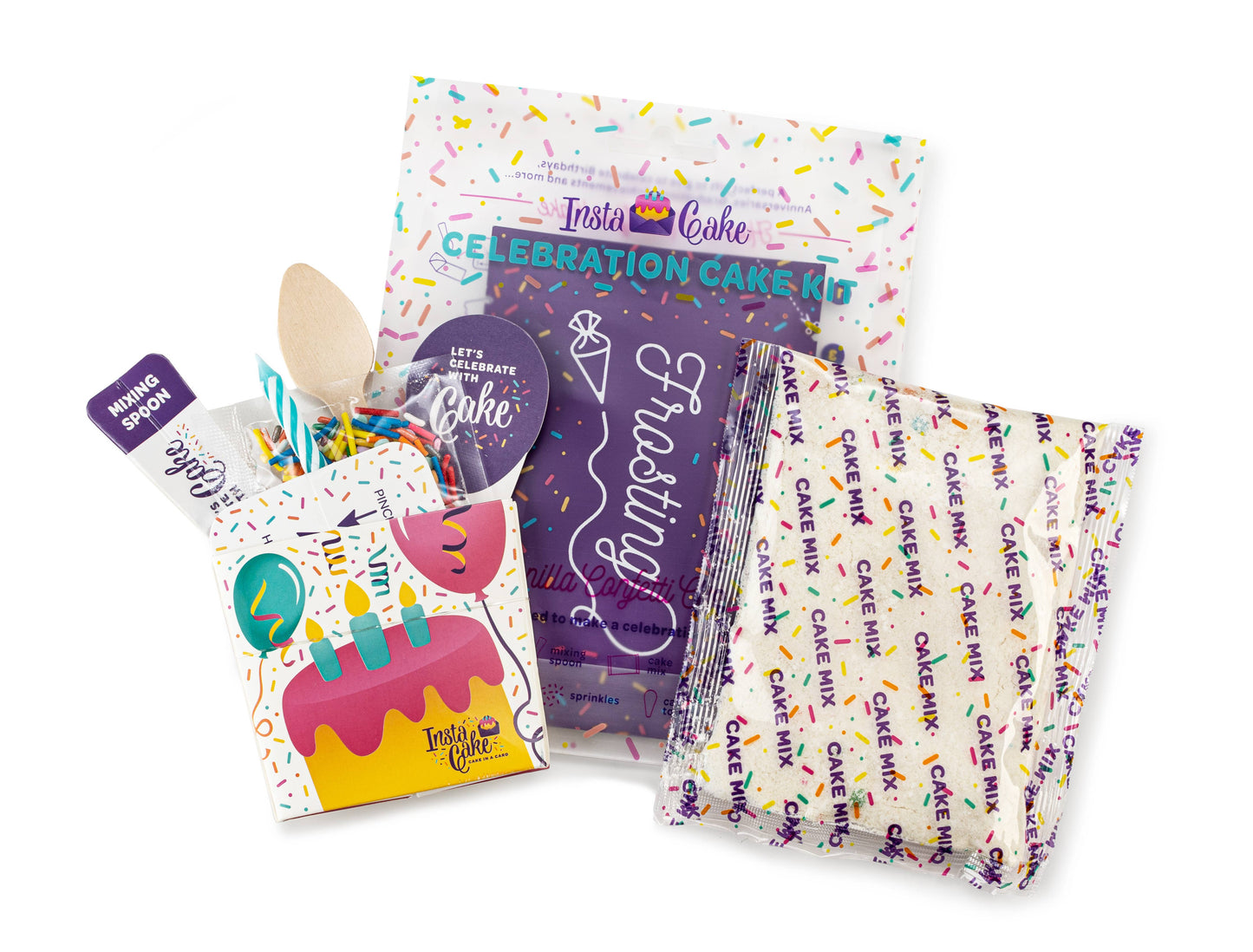 InstaCake Celebration Cake Kit: Vanilla Confetti