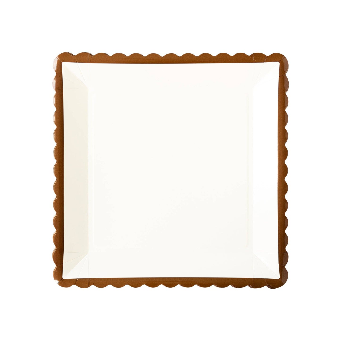 Brown Ruffle Edge Plate - 12"