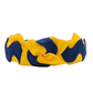 Blue Ric Rac on Yellow Gold Handmade Headband