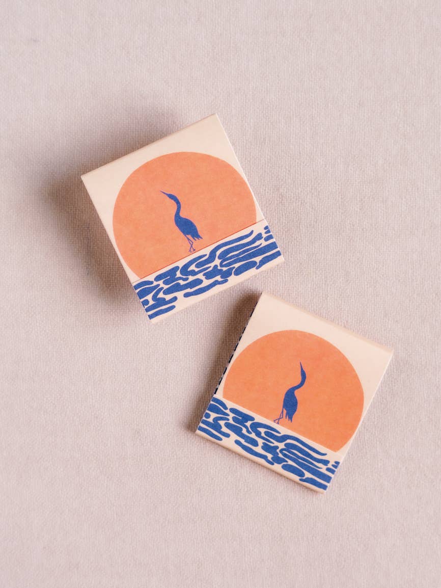 Tropical Sunset Birds Matchbook