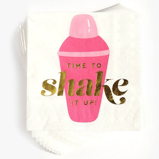 "Time to Shake It Up" Cocktail Napkins