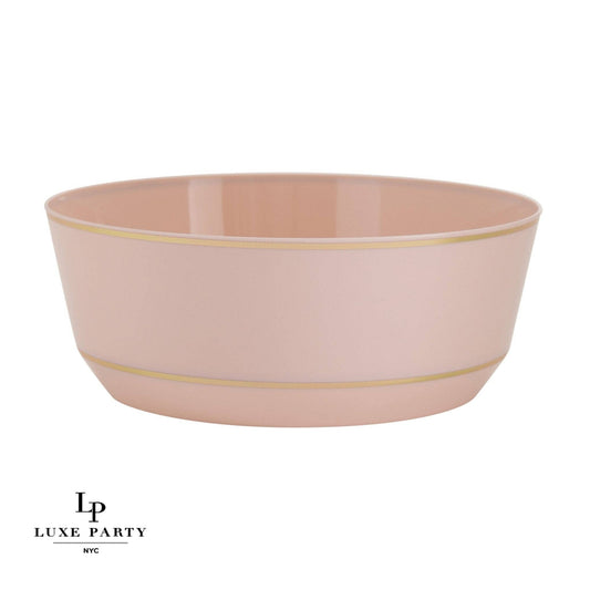 14 Oz. Plastic Bowls: Blush • Gold